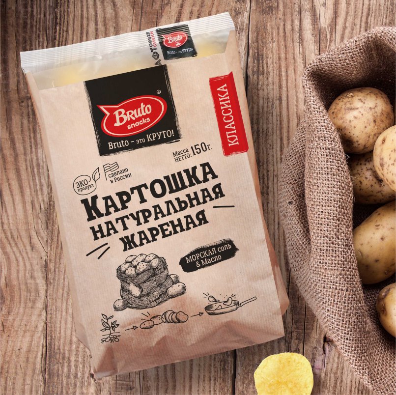 Картофель «Бруто» с солью 130 гр. в Люберцах
